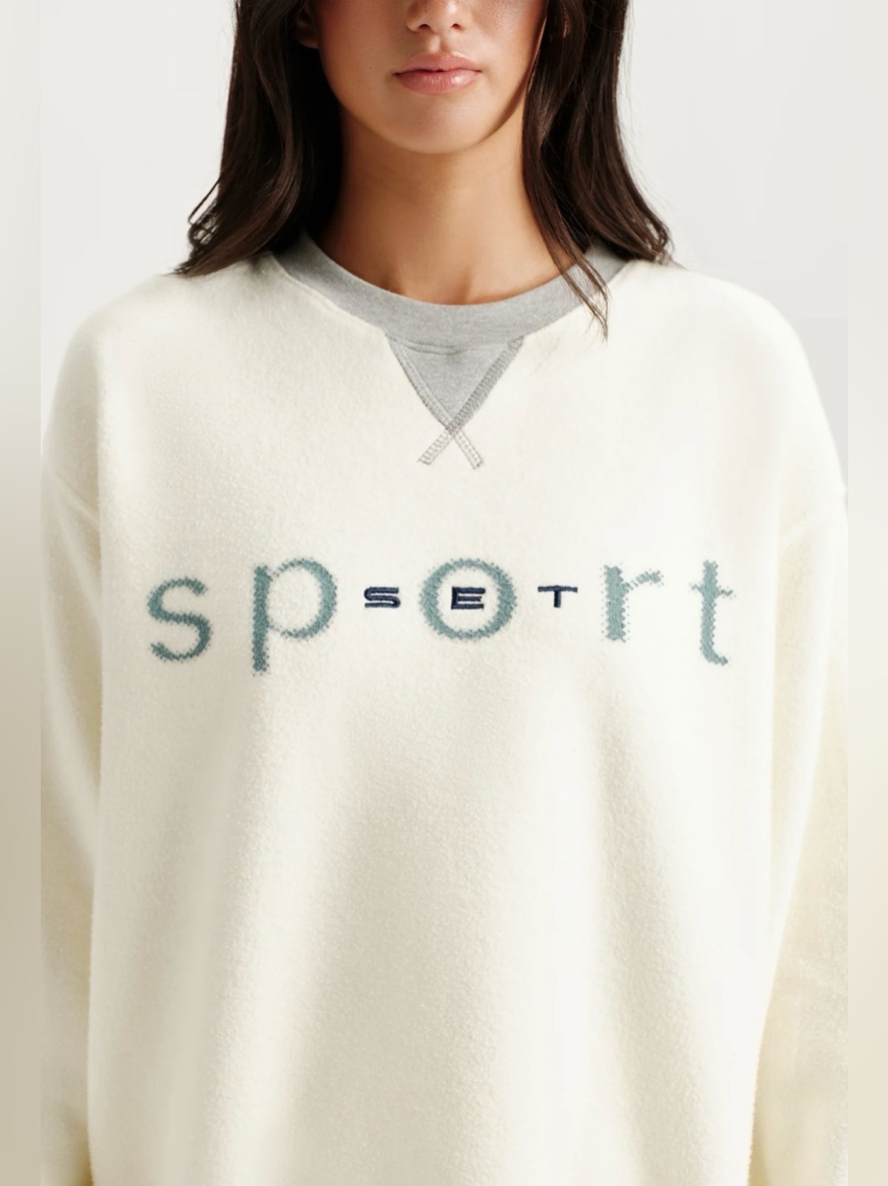 Set Active Midweight Sweats Staple Vintage Crewneck, Size M - Picture 3 of 8